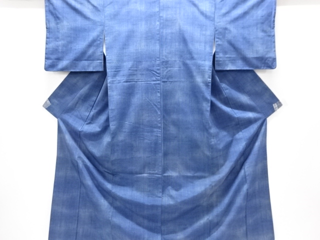 雨縞織り出し手織り紬着物